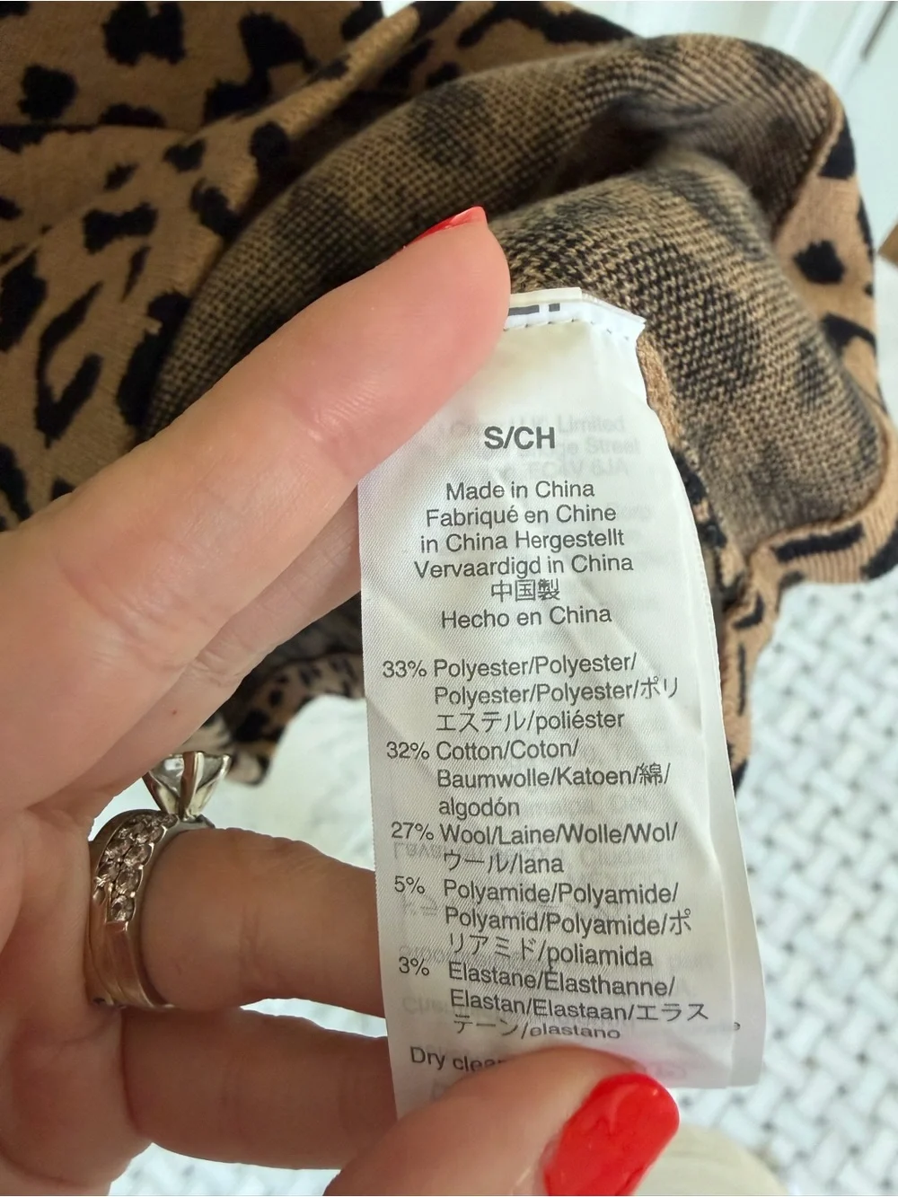 NWT - J Crew Leopard Crewneck Sweater Dress - Tan and Black